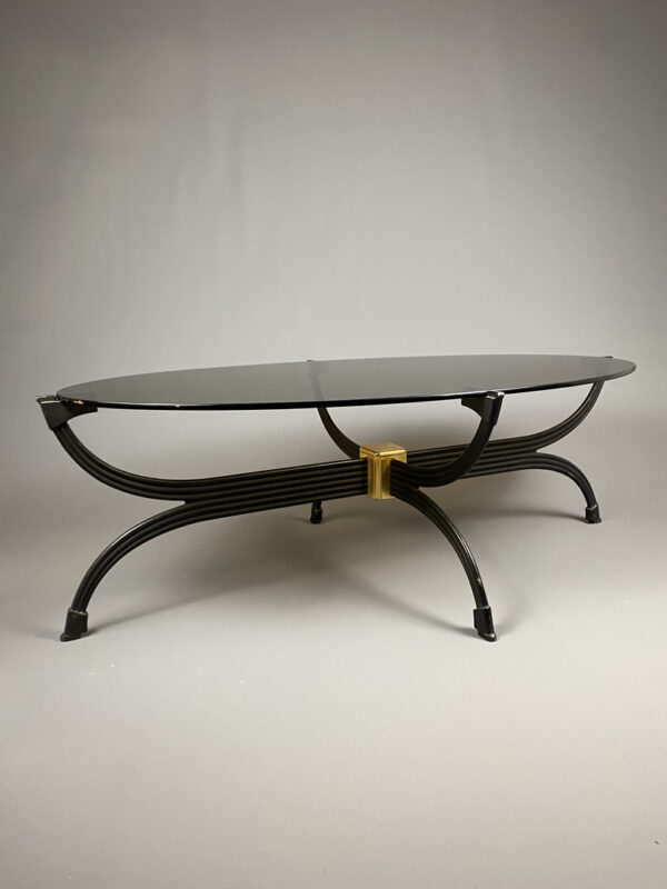 Table basse verre fumé