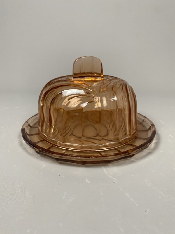 Cloche vintage et son plateau en rosaline