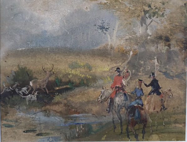 “Le cerf acculé”. Baron Jules Finot