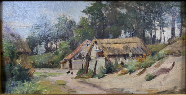 “Fermes landaises” Huile sur panneau